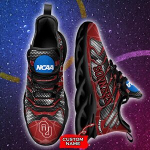 NCAA Oklahoma Sooners Max Soul Sneaker Custom Name 48 M1