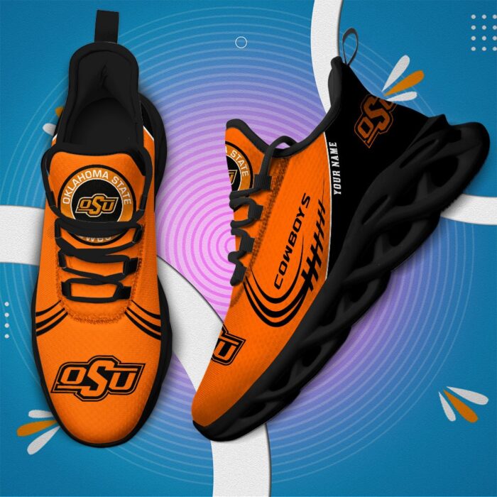 NCAA Oklahoma State Cowboys Max Soul Sneaker Custom Name 05 M12