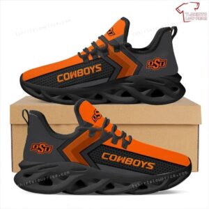 NCAA Oklahoma State Cowboys Orange Black Max Soul Sneakers Sport Shoes