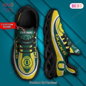 NCAA Oregon Ducks Personalized Green Mix Gold Max Soul Shoes