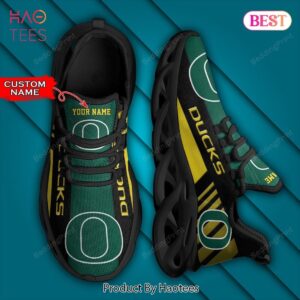 NCAA Oregon Ducks Personalized Green Mix Gold Max Soul Shoes for Fan