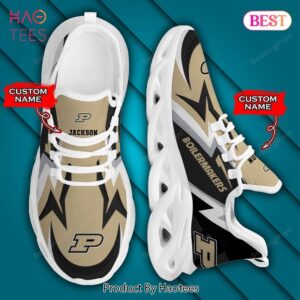 NCAA Purdue Boilermakers Personalized Brown Mix Black Max Soul Shoes