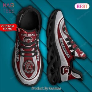 NCAA South Carolina Gamecocks Personalized Red Grey Black Max Soul Shoes