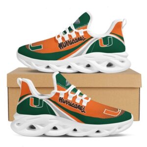 NCAA Team Miami Hurricanes College Fans Max Soul Shoes