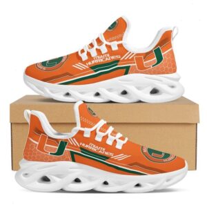 NCAA Team Miami Hurricanes College Fans Max Soul Shoes for Fan