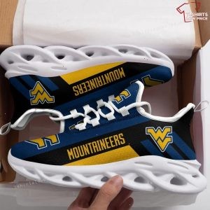 NCAA West Virginia Mountaineers Blue Gold Max Soul Shoes Running Sneakers