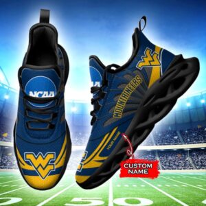 NCAA West Virginia Mountaineers Max Soul Sneaker Custom Name 62RTT1617