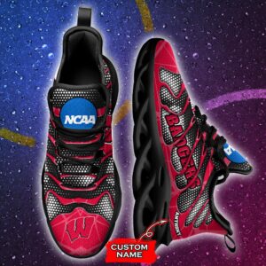 NCAA Wisconsin Badgers Max Soul Sneaker Custom Name 48 M1
