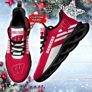 NCAA Wisconsin Badgers Max Soul Sneaker Custom Name 67 M12HTN4363