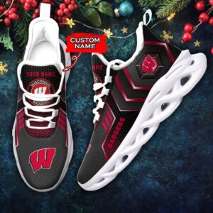 NCAA Wisconsin Badgers Max Soul Sneaker Custom Name 69HTN2328