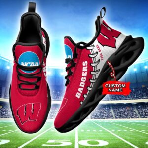 NCAA Wisconsin Badgers Max Soul Sneaker Custom Name 85TK28