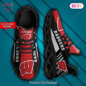 NCAA Wisconsin Badgers Personalized Custom Name Max Soul Shoes