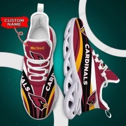 NFL Arizona Cardinals Custom Name Red Black Max Soul Shoes