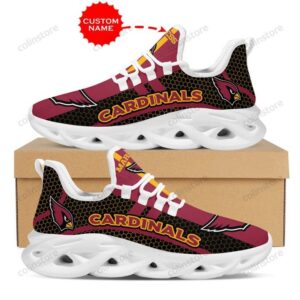 NFL Arizona Cardinals Custom Name Red Black Max Soul Shoes V3
