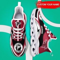 NFL Atlanta Falcons Custom Name Red Black Max Soul Shoes V2
