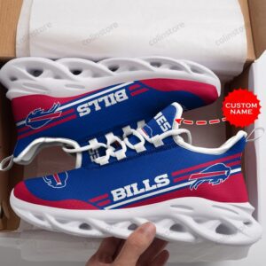 NFL Buffalo Bills Custom Name Blue Red Max Soul Shoes