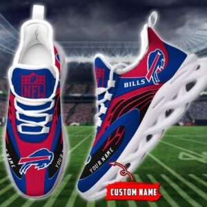 NFL Buffalo Bills Custom Name Red Blue Max Soul Shoes