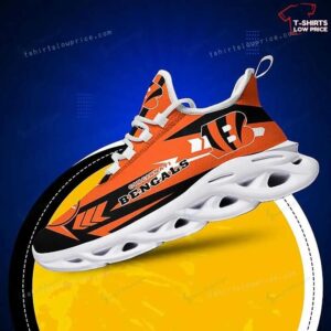 NFL Cincinnati Bengals Orange Black Max Soul Sneakers Sport Shoes