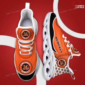 NFL Cincinnati Bengals Orange Max Soul Sneakers Sport Shoes