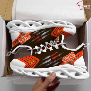 NFL Cleveland Browns Brown Orange Max Soul Sneakers Sport Shoes