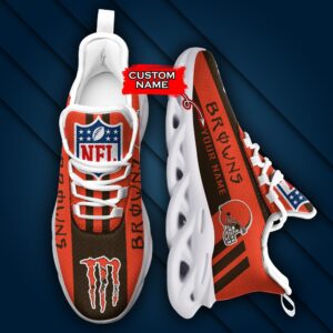 NFL Cleveland Browns Max Soul Sneaker Custom Name 40M12