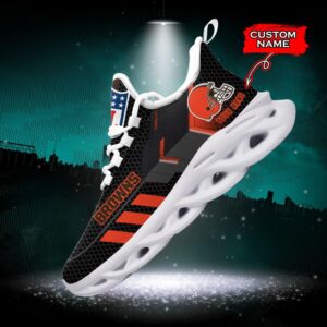 NFL Cleveland Browns Max Soul Sneaker Custom Name 43M1