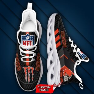 NFL Cleveland Browns Max Soul Sneaker Custom Name 43M1