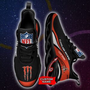 NFL Cleveland Browns Max Soul Sneaker Monster Custom Name Style 2