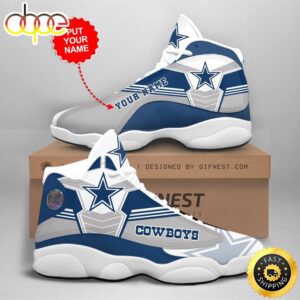 NFL Dallas Cowboys Custom Name Air Jordan 13 Shoes V2
