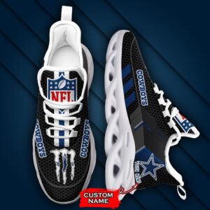 NFL Dallas Cowboys Max Soul Sneaker Custom Name 43M1