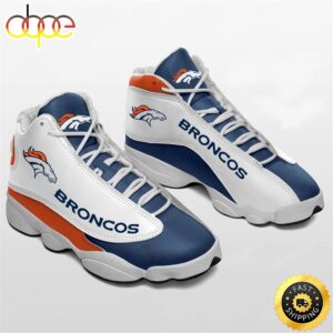 NFL Denver Broncos Football Team Air Jordan 13 Sneaker Shoes