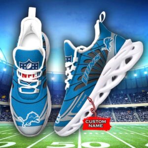 NFL Detroit Lions Max Soul Sneaker Custom Name 62M12