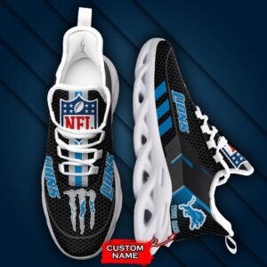 NFL Detroit Lions Max Soul Sneaker Monster Custom Name 43M12