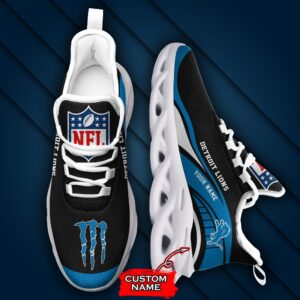 NFL Detroit Lions Max Soul Sneaker Monster Custom Name Style 2