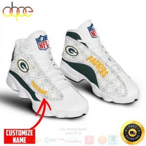 NFL Green Bay Packers Custom Name Air Jordan 13 Shoes
