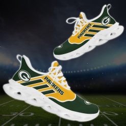 NFL Green Bay Packers Yellow Green Stripes Max Soul Shoes