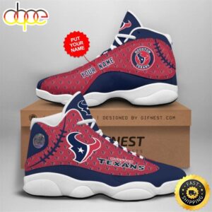 NFL Houston Texans Custom Name Air Jordan 13 Shoes V3