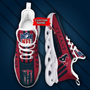 NFL Houston Texans Max Soul Sneaker Custom Name 40M12