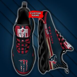 NFL Houston Texans Max Soul Sneaker Monster Custom Name 42M12
