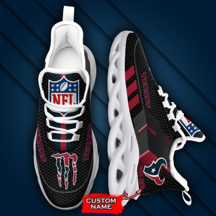 NFL Houston Texans Max Soul Sneaker Monster Custom Name 43M12