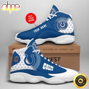 NFL Indianapolis Colts Custom Name Air Jordan 13 Shoes V1