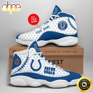 NFL Indianapolis Colts Custom Name Air Jordan 13 Shoes V3