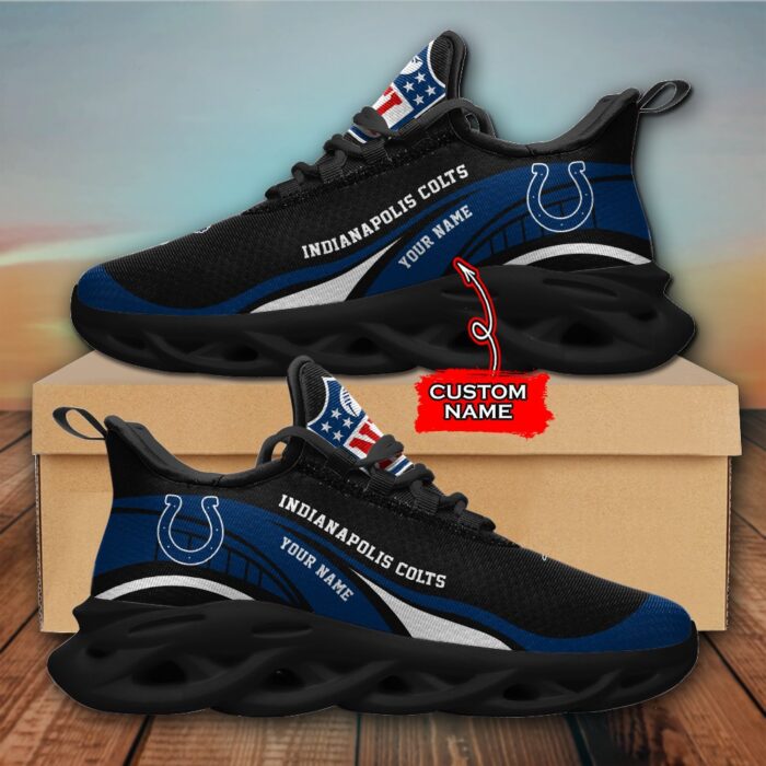 NFL Indianapolis Colts Max Soul Sneaker Monster Custom Name Style 2