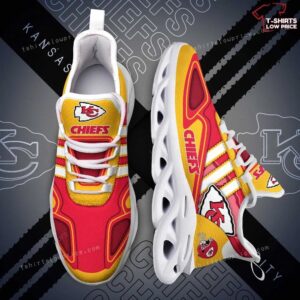 NFL Kansas City Chiefs Gold Red Max Soul Shoes Running Sneakers