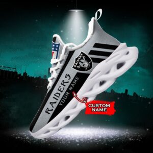 NFL Las Vegas Raiders Max Soul Sneaker Custom Name 40M12