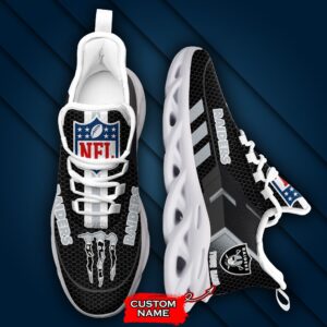 NFL Las Vegas Raiders Max Soul Sneaker Custom Name 43M1
