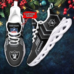 NFL Las Vegas Raiders Max Soul Sneaker Custom Name 69HTN2378