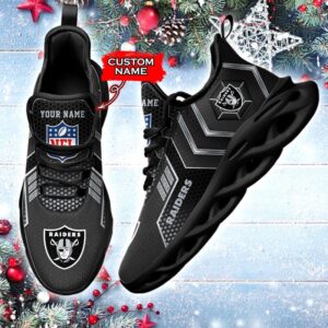 NFL Las Vegas Raiders Max Soul Sneaker Custom Name 69HTN2378