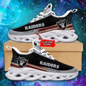 NFL Las Vegas Raiders Max Soul Sneaker Custom Name Pod 42 M1RTT