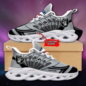 NFL Las Vegas Raiders Max Soul Sneaker Custom Name Ver 8